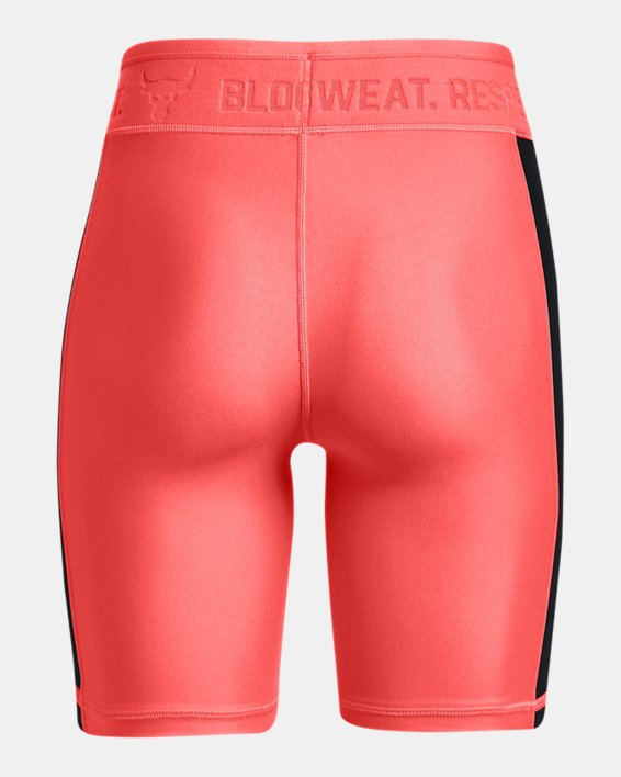 Women's Project Rock HeatGear® Bike Shorts, Red, pdpMainDesktop image number 8